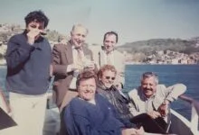 Fuat Yaman, Tayfun Özüsakiz, John Benjamin Toshack ve Beşiktaşlı yöneticilerle...