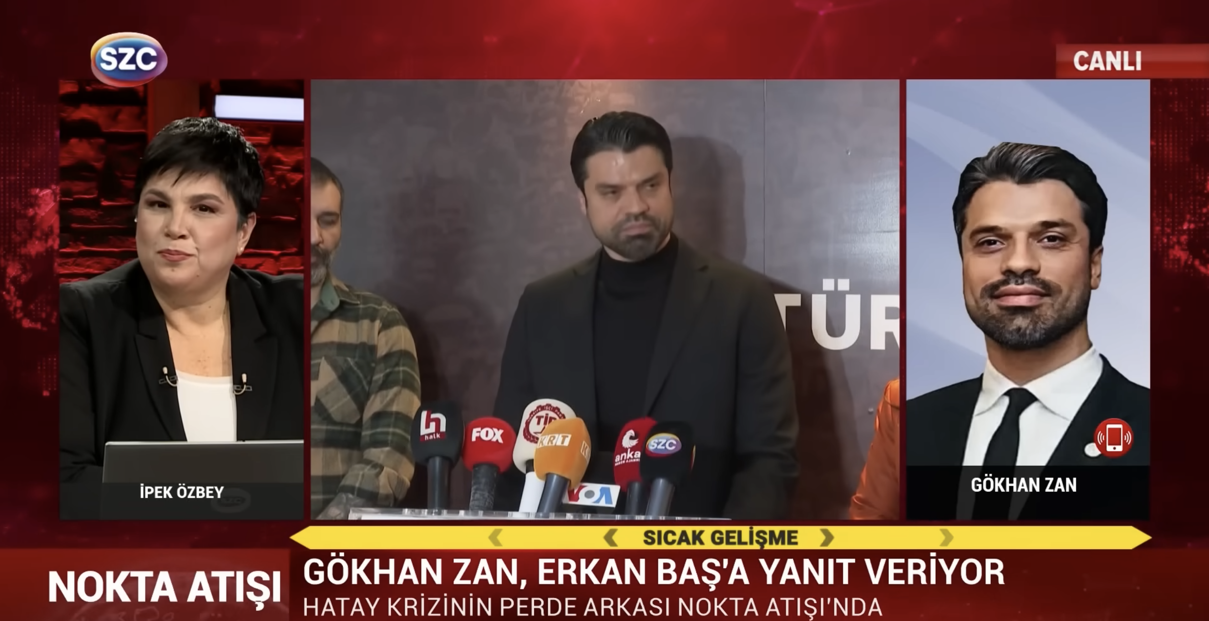 Gökhan Zan Olayı, ses kayıtları ve Erkan Baş; Gökhan Zan Sözcü TV'de İpek Özbey'e açıklamalarda bulunuyor.