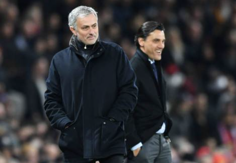 Vincenzo Montella Jorge Mendes'li Jose Mourinho'nun Manchester United'ını toplam 2-1'lik skorla yenmeyi başardı.