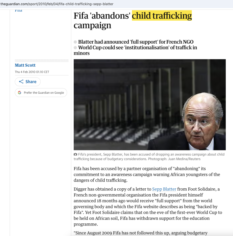 Futbol'da "çocuk ticareti" kavramı neyi ifade eder ? 2 04 FIFA EN